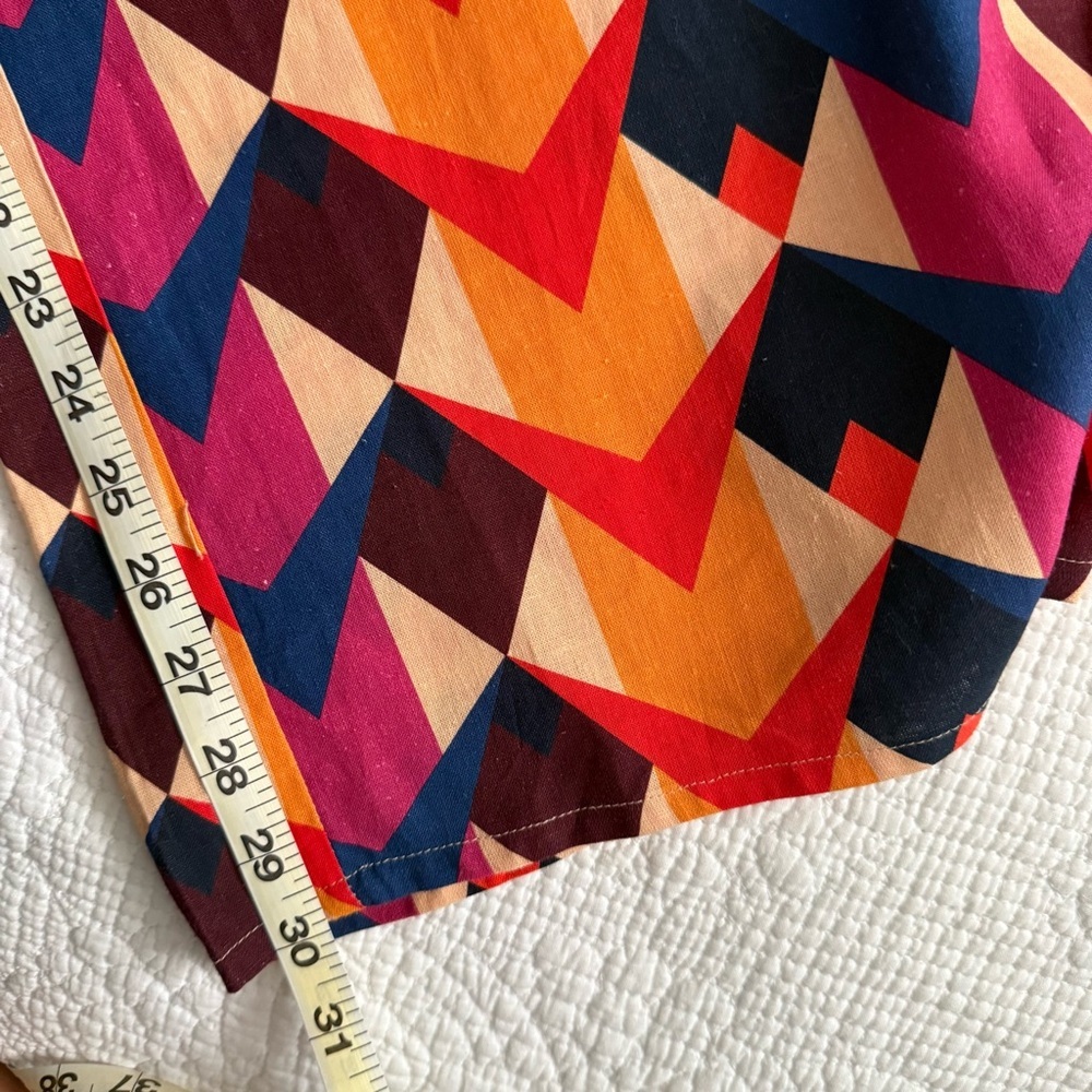 FARM RIO Lindeza Grafica Printed Wide-Leg Linen Pants - Picture 7 of 9
